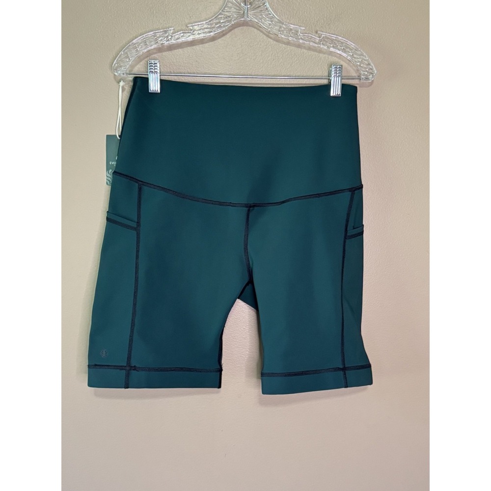Evergreen Maternity Postpartum High Compression Athletic Biker Shorts Green M